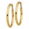 14k 4x50mm Polished Round Omega Back Tube Hoop Earrings
