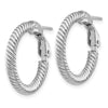 Gold Twisted Omega Back Hoop Earrings