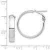 Gold Half Round Tube Omega Back Hoop Earrings