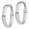 Gold Half Round Tube Omega Back Hoop Earrings