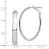 Gold Half Round Tube Oval Omega Back Hoop Earrings