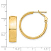 Gold Half Round Tube Omega Back Hoop Earrings