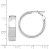 Gold Half Round Tube Omega Back Hoop Earrings