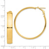 Gold Half Round Tube Omega Back Hoop Earrings