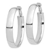 Gold Half Round Tube Omega Back Hoop Earrings