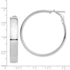 Gold Half Round Tube Omega Back Hoop Earrings