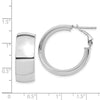 Gold Half Round Tube Omega Back Hoop Earrings