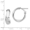 5mm Gold Twisted Circle Omega Back Hoop Earrings