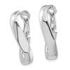 Gold Oval Twisted Omega Back Hoop Earrings