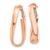 Gold Oval Twisted Omega Back Hoop Earrings