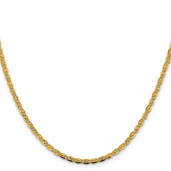 Gold Tri-Color Pavé Valentino Chain