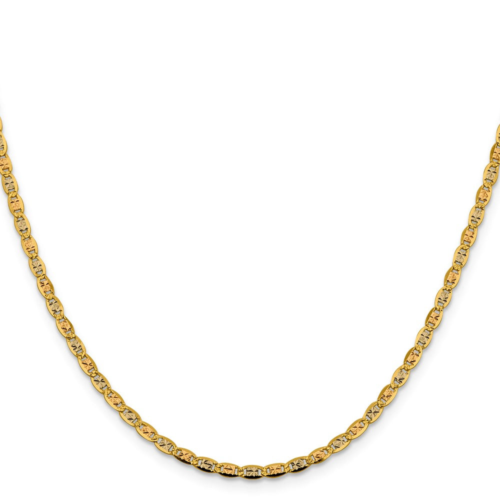 Gold Tri-Color Pavé Valentino Chain
