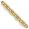 Gold Tri-Color Pavé Valentino Chain
