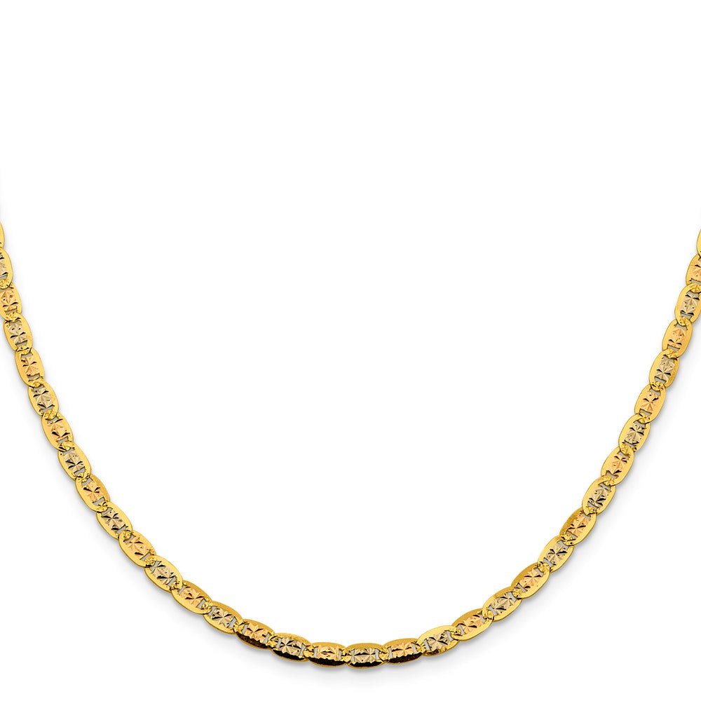 Gold Tri-Color Pavé Valentino Chain