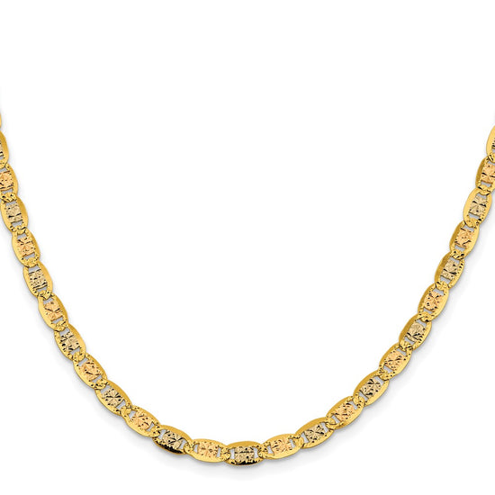 Gold Tri-Color Pavé Valentino Chain