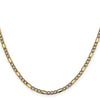 Gold (14K) Semi-Solid Rhodium Pavé Figaro Chain