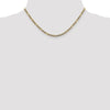 Gold (14K) Semi-Solid Rhodium Pavé Figaro Chain