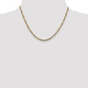 Gold (14K) Semi-Solid Rhodium Pavé Figaro Chain