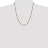 Gold (14K) Semi-Solid Rhodium Pavé Figaro Chain