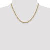 Gold (14K) Semi-Solid Rhodium Pavé Figaro Chain