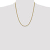 Gold (14K) Semi-Solid Rhodium Pavé Figaro Chain