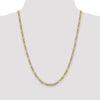 Gold (14K) Semi-Solid Rhodium Pavé Figaro Chain