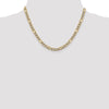 Gold (14K) Semi-Solid Rhodium Pavé Figaro Chain