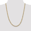 Gold (14K) Semi-Solid Rhodium Pavé Figaro Chain