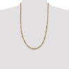 Gold (14K) Semi-Solid Rhodium Pavé Figaro Chain
