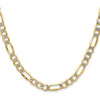 Gold (14K) Semi-Solid Rhodium Pavé Figaro Chain