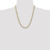 Gold (14K) Semi-Solid Rhodium Pavé Figaro Chain
