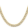 Gold (14K) Semi-Solid Rhodium Pavé Curb Chain
