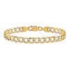 Gold (14K) Semi-Solid Rhodium Pavé Curb Chain