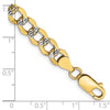 Gold (14K) Semi-Solid Rhodium Pavé Curb Chain