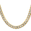Gold (14K) Semi-Solid Rhodium Pavé Curb Chain