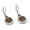 Ancient Coins Sterling Silver and Bronze Antiqued Widow's Mite Coin Leverback Dangle Earrings with a Certificate of Authenticity