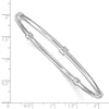 Sterling Silver Rhodium-plated Slip-on Bangle