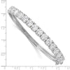 Sterling Shimmer Sterling Silver Rhodium-plated 15 Stone CZ Hinged Bangle Bracelet