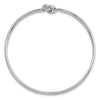 Sterling Silver Rhodium-plated Polished Knot Slip on Bangle