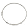 Sterling Silver Textured Love Flexible Knot Bangle