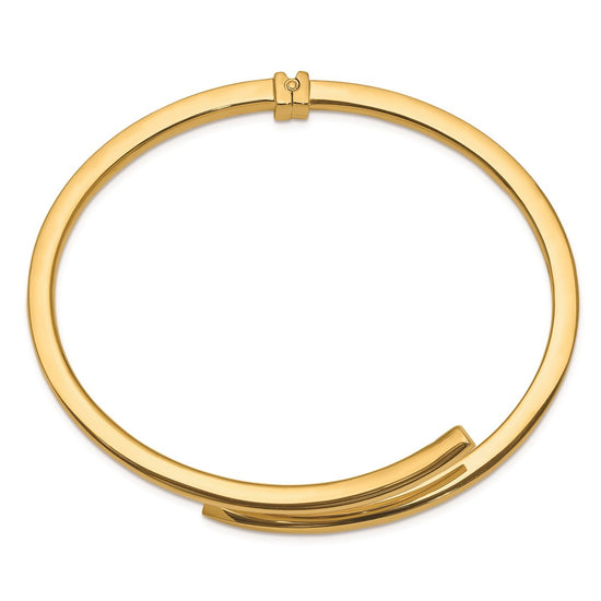 Sterling Silver Bypass Hinged Bracelet