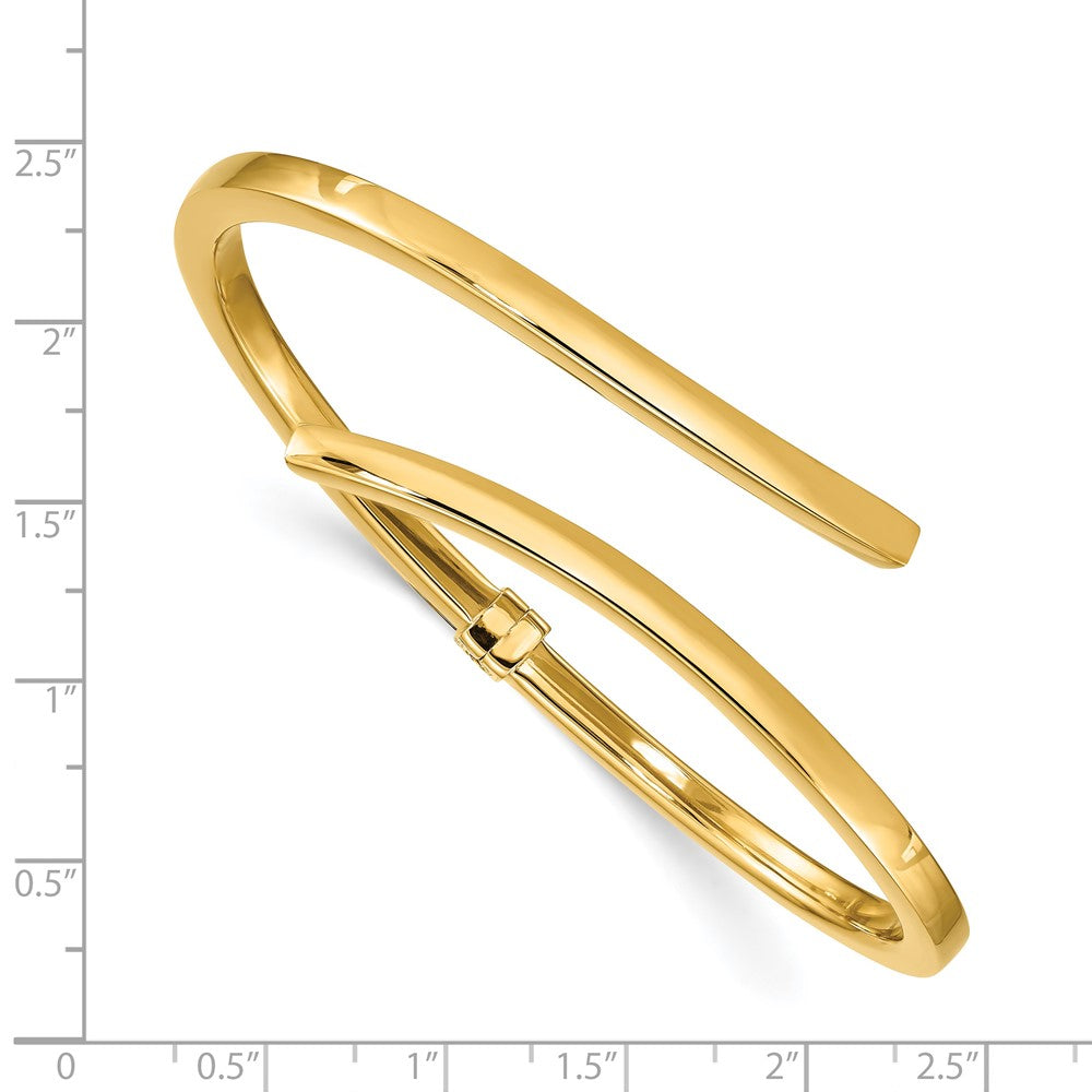 Sterling Silver Bypass Hinged Bracelet