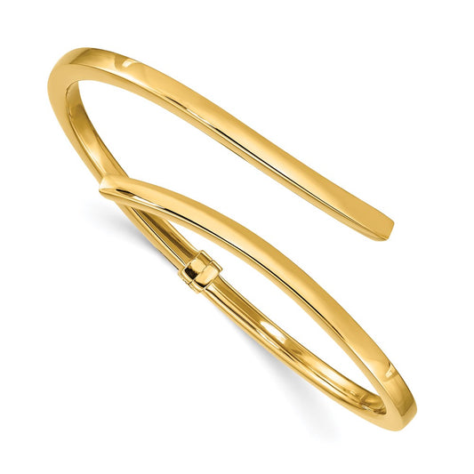 Sterling Silver Bypass Hinged Bracelet