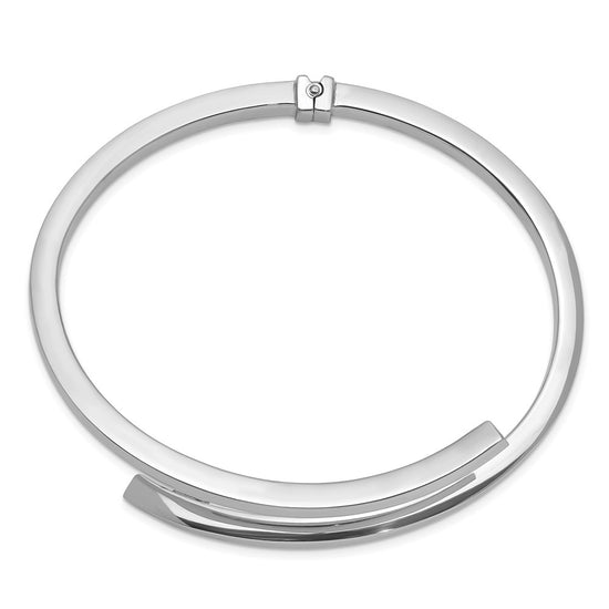Sterling Silver Bypass Hinged Bracelet