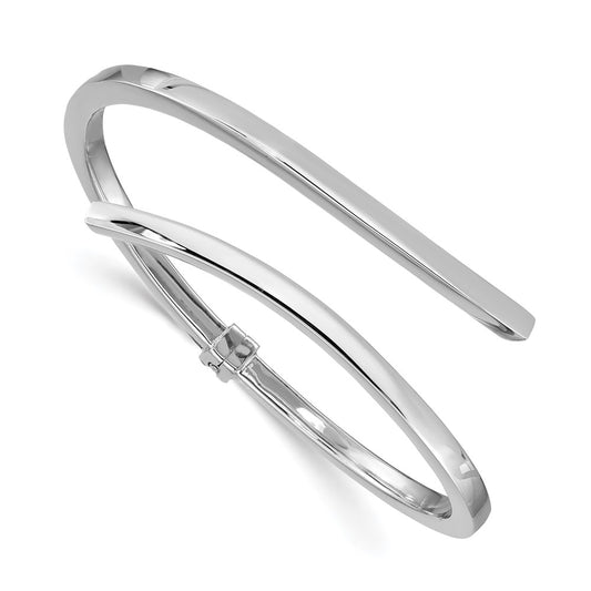 Sterling Silver Bypass Hinged Bracelet