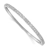Sterling Shimmer Sterling Silver Rhodium-plated 29 Stone CZ Hinged Bangle Bracelet