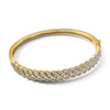Sterling Silver CZ Hinged Bangle