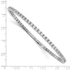 Sterling Shimmer Sterling Silver Rhodium-plated 51 Stone CZ Flexible Bangle Bracelet