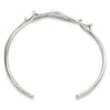 Sterling Silver Polished Wavy Cuff Bangle