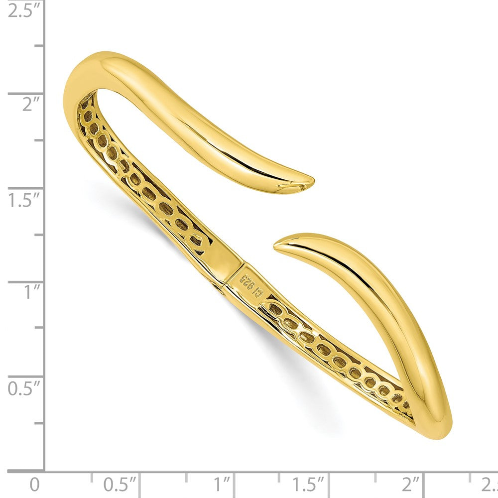 Sterling Silver Wavy Hinged Bracelet